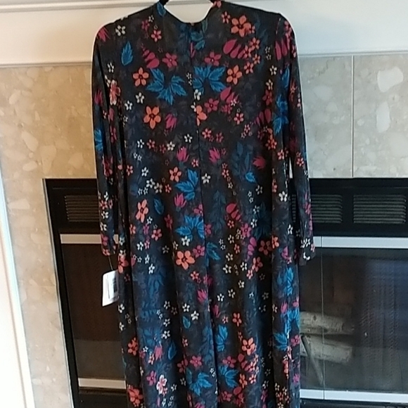 LuLaRoe Sarah Ribbed Flower Open Cardigan Duster M - Picture 4 of 8